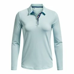 Under Armour Ladies Zinger Microstripe LS Golf Polo Shirt 1373637
