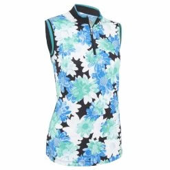 Callaway Ladies Printed Floral SL Golf Polo Shirt CGKSC017