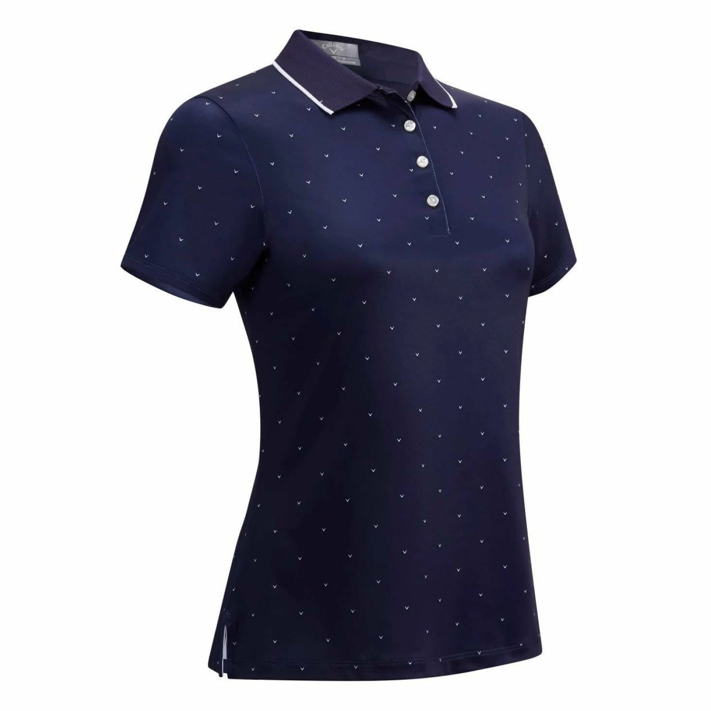 Callaway Ladies All Over Chevron Golf Polo Shirt CGKS9011 1 Callaway Ladies All Over Chevron Golf Polo Shirt CGKS9011
