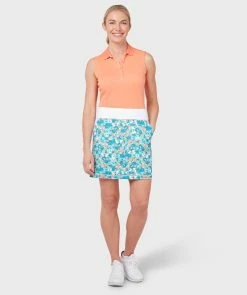 Callaway Ladies Cubist Oranges Printed Golf Skort CGKBSC21 -Mid Layers Store Sale Callaway Ladies Cubist Oranges Printed Golf Skort CGKBSC 2