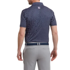 FootJoy Leaping Dolphins Print Lisle Golf Shirt 88351 -Mid Layers Store Sale FJ 88351 03