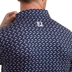 FootJoy Leaping Dolphins Print Lisle Golf Shirt 88351 -Mid Layers Store Sale FJ 88351 05