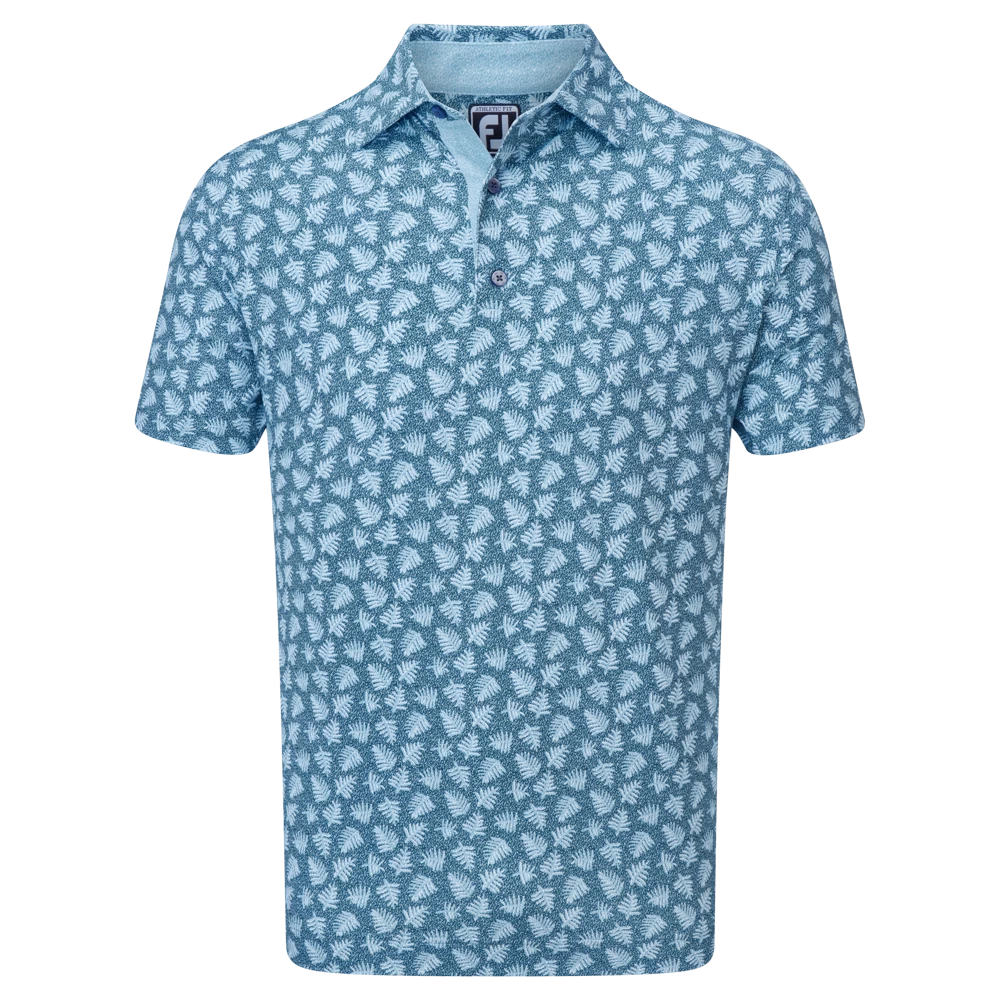 FootJoy Shadow Palm Print Pique Golf Shirt 88375 1 FootJoy Shadow Palm Print Pique Golf Shirt 88375