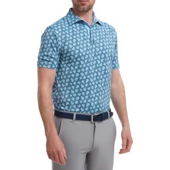 FootJoy Shadow Palm Print Pique Golf Shirt 88375 7 FootJoy Shadow Palm Print Pique Golf Shirt 88375 -Mid Layers Store Sale FJ 88375 02