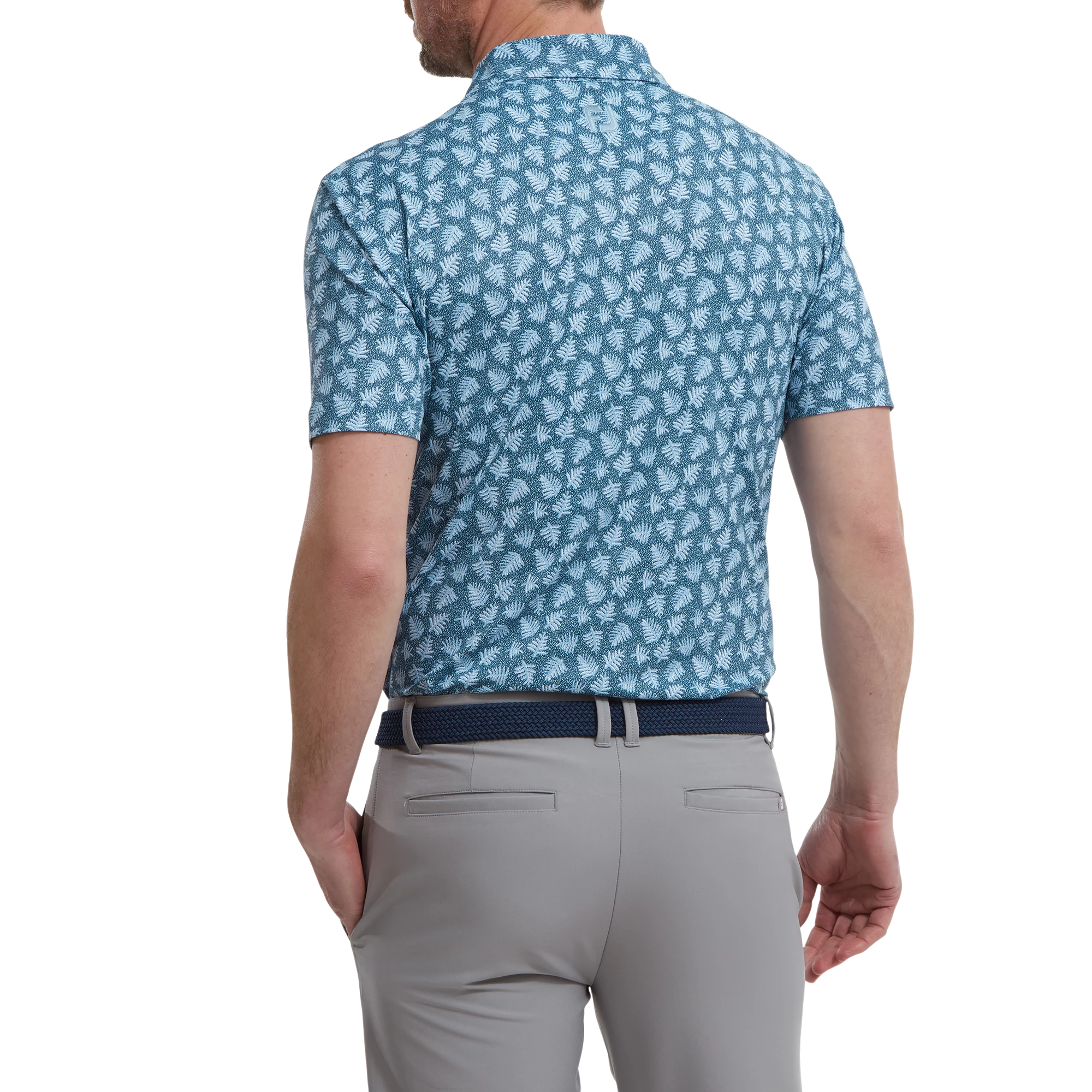 FootJoy Shadow Palm Print Pique Golf Shirt 88375 4 FootJoy Shadow Palm Print Pique Golf Shirt 88375 - Image 4