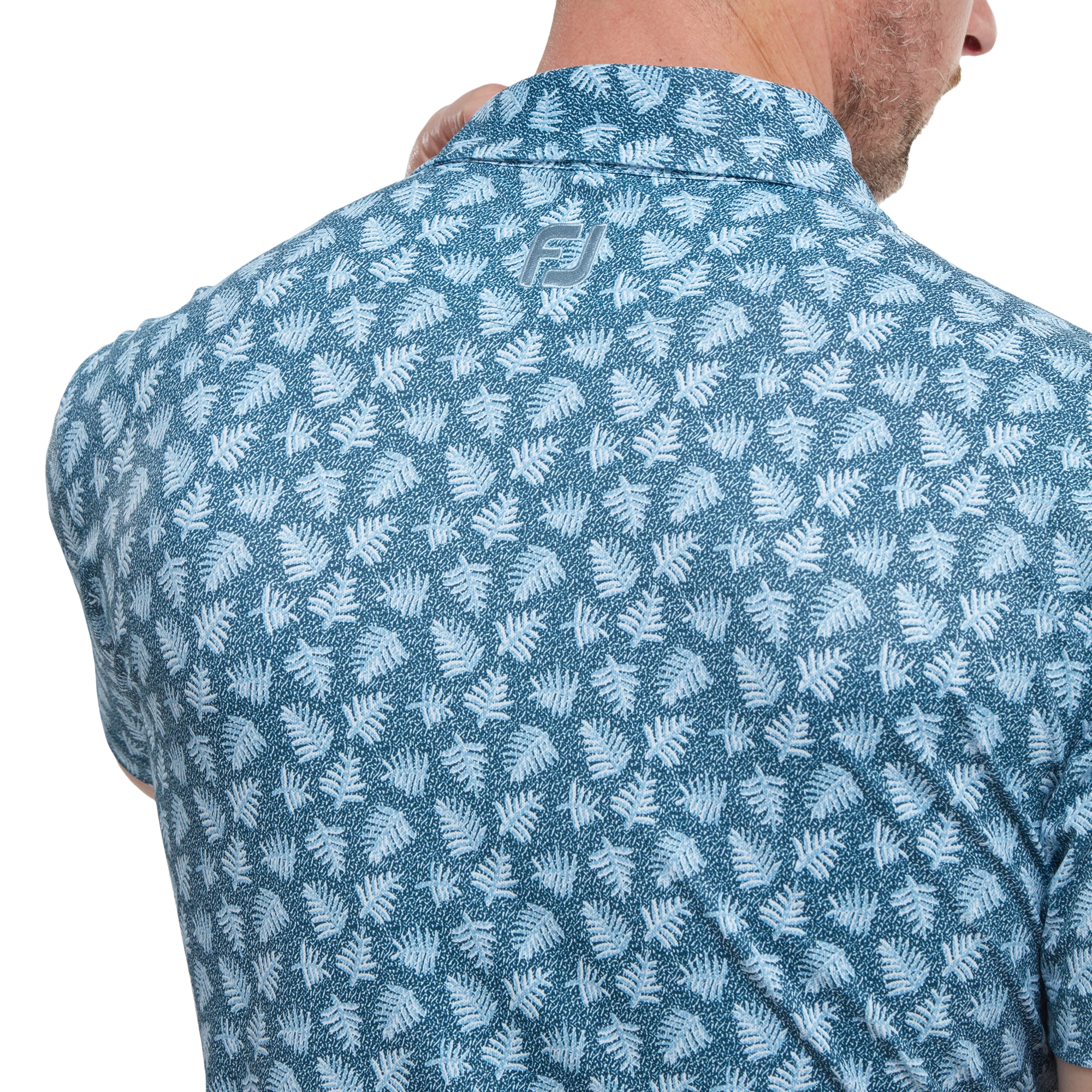 FootJoy Shadow Palm Print Pique Golf Shirt 88375 5 FootJoy Shadow Palm Print Pique Golf Shirt 88375 - Image 5