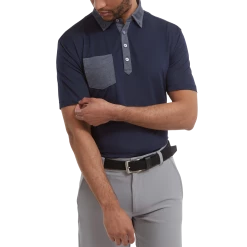 FootJoy Tonal Trim With Pocket Golf Shirt 88377 -Mid Layers Store Sale FJ 88377 02