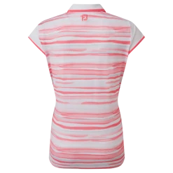 FootJoy Ladies Cap Sleeve Colour Block Lisle Golf Polo Shirt 88466 -Mid Layers Store Sale FJ 88466 04