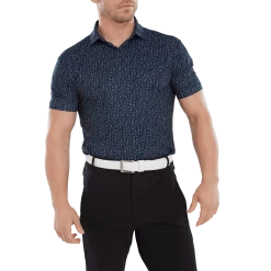 FootJoy Glass Print Golf Polo Shirt 80038 -Mid Layers Store Sale FootJoy Glass Print Golf Polo Shirt 80038 1