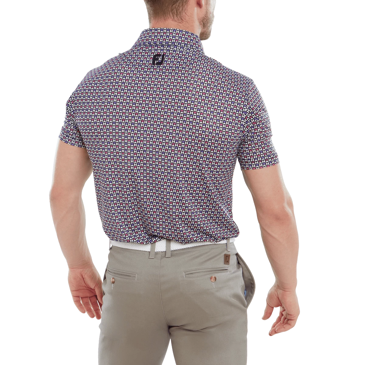 FootJoy Half Moon Geo Print Golf Polo Shirt 80012 4 FootJoy Half Moon Geo Print Golf Polo Shirt 80012 - Image 4