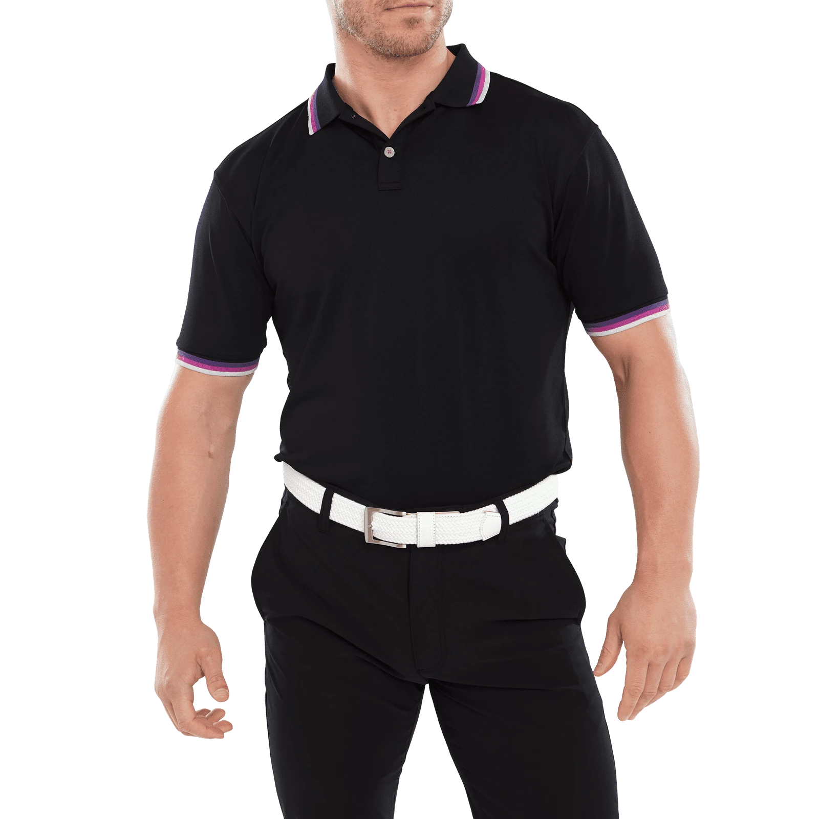 FootJoy Solid Trim Golf Polo Shirt 80056 4 FootJoy Solid Trim Golf Polo Shirt 80056 - Image 4