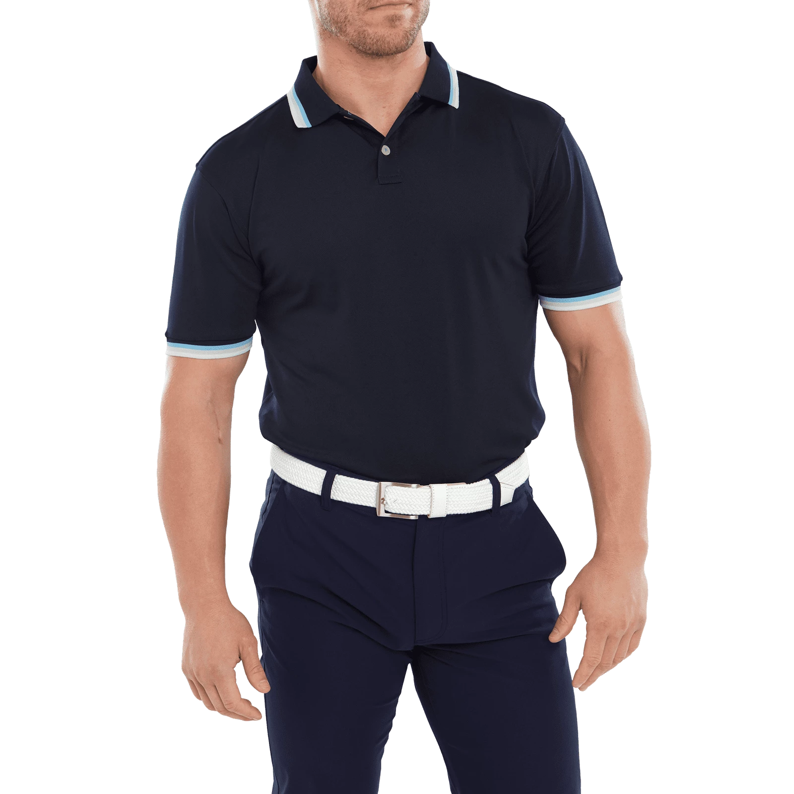 FootJoy Solid Trim Golf Polo Shirt 80057 3 FootJoy Solid Trim Golf Polo Shirt 80057 - Image 3