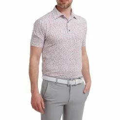 Footjoy Granite Print Lisle Golf Shirt 88416 5 Footjoy Granite Print Lisle Golf Shirt 88416 -Mid Layers Store Sale Footjoy Granite Print Lisle Golf Shirt 5