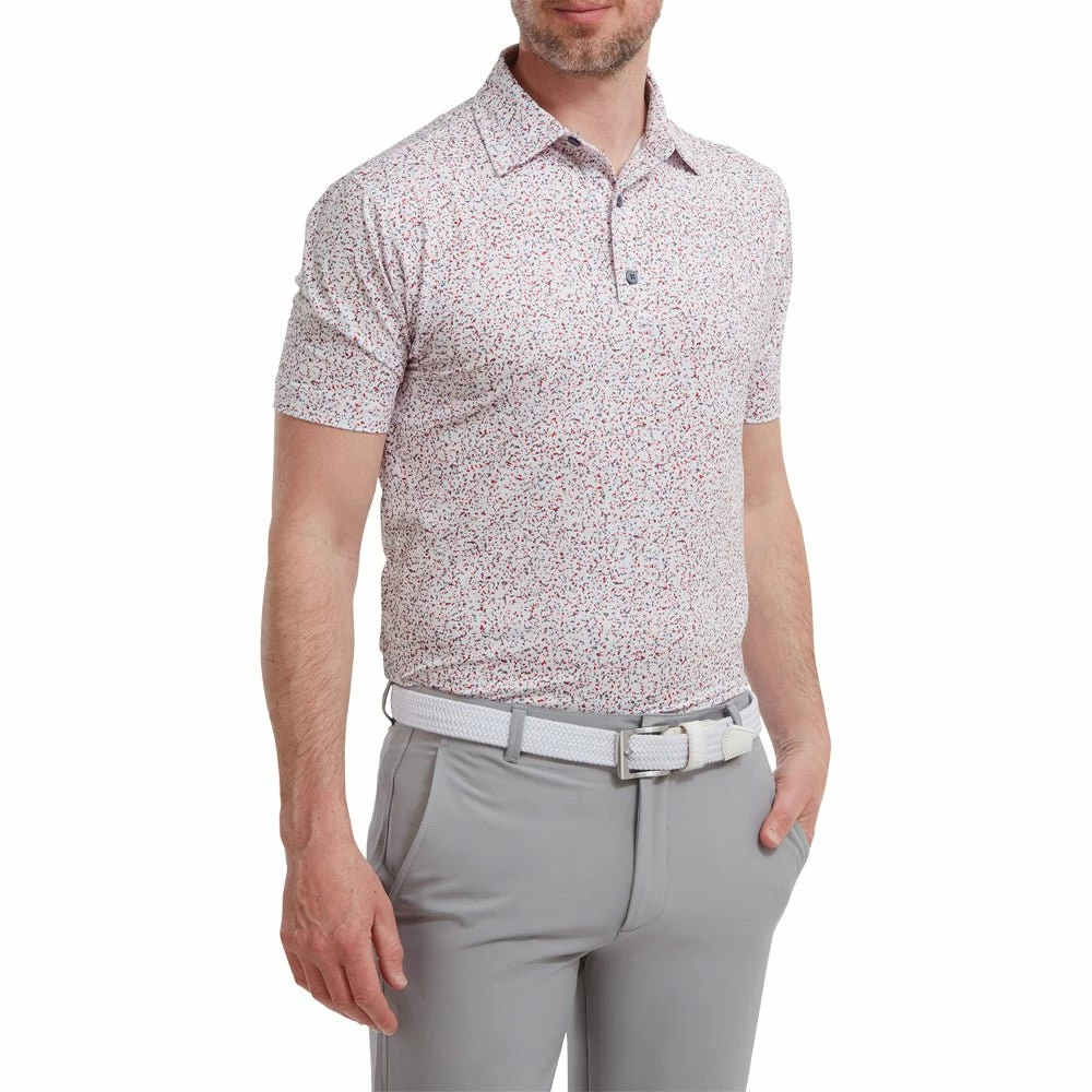 Footjoy Granite Print Lisle Golf Shirt 88416 3 Footjoy Granite Print Lisle Golf Shirt 88416 - Image 3