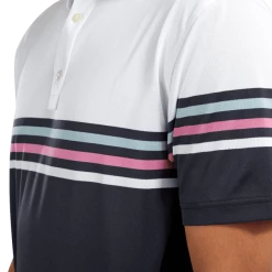 Footjoy Pique Stripe Coloured Block Golf Polo Shirt 90365 -Mid Layers Store Sale Footjoy Pique Stripe Coloured Block Golf Polo Shirt 5