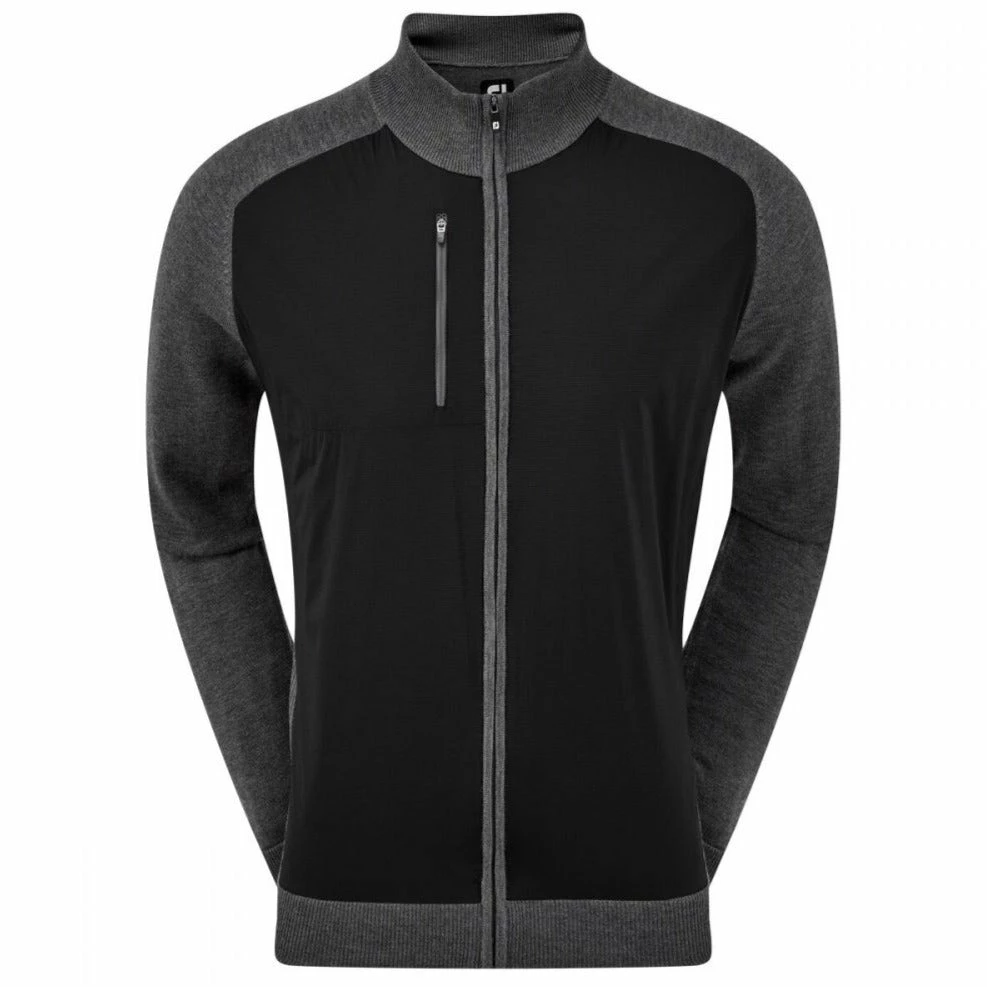 Footjoy Wool Blend Tech Full Zip Golf Sweater 92949 1 Footjoy Wool Blend Tech Full Zip Golf Sweater 92949