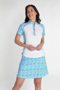 Green Lamb Ladies Katie Printed Golf Polo Shirt SG22919 -Mid Layers Store Sale Green Lamb Ladies Katie Printed Golf Polo Shirt SG 8