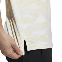 Adidas Horizon Print Golf Polo Shirt HF6501 -Mid Layers Store Sale HF6501 9 APPAREL OnModel DetailView2 white