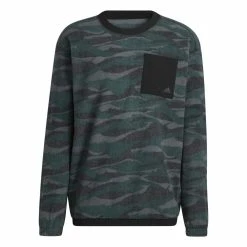 Adidas Texture Print Crew Neck Golf Pullover HF6523