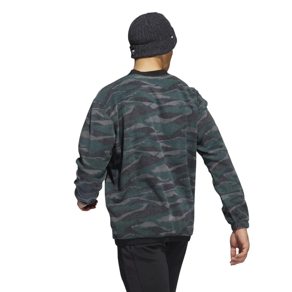 Adidas Texture Print Crew Neck Golf Pullover HF6523 3 Adidas Texture Print Crew Neck Golf Pullover HF6523 - Image 3