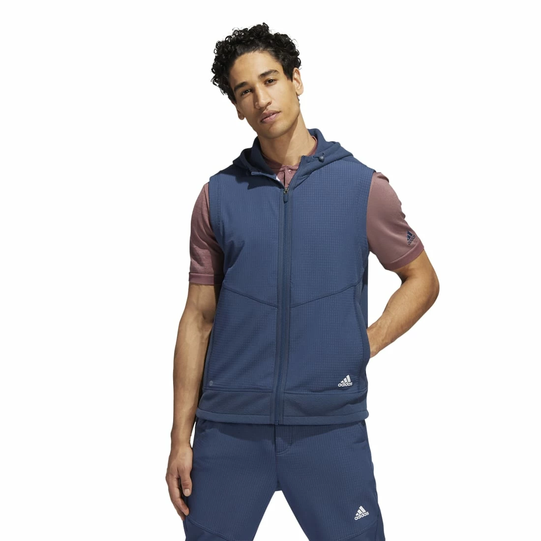 Adidas Hooded Full Zip Golf Vest HF6565 2 Adidas Hooded Full Zip Golf Vest HF6565 - Image 2