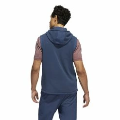 Adidas Hooded Full Zip Golf Vest HF6565 7 Adidas Hooded Full Zip Golf Vest HF6565 -Mid Layers Store Sale HF6565 5 APPAREL OnModel BackView white