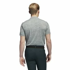 Adidas Textured Stripe Sport Golf Polo Shirt HF9044 -Mid Layers Store Sale HF9044 5 APPAREL OnModel BackView white