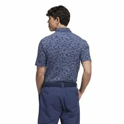 Adidas Go-To Camo Golf Polo Shirt HM7394 -Mid Layers Store Sale HM7394 5 APPAREL OnModel BackView white