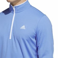 Adidas UPF Lightweight 1/4 Zip Golf Midlayer HR8955 -Mid Layers Store Sale HR8955 7 APPAREL OnModel DetailView1 white