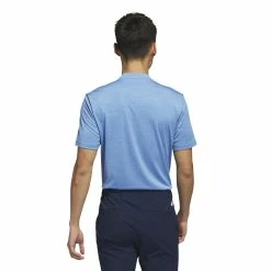 Adidas Primegreen Texture Stripe Golf Polo Shirt HR9071 -Mid Layers Store Sale HR9071 5 APPAREL OnModel BackView white