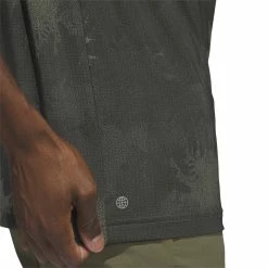 Adidas Flower Mesh Print Golf Polo Shirt HS1129 -Mid Layers Store Sale HS1129 8 APPAREL OnModel DetailView2 white