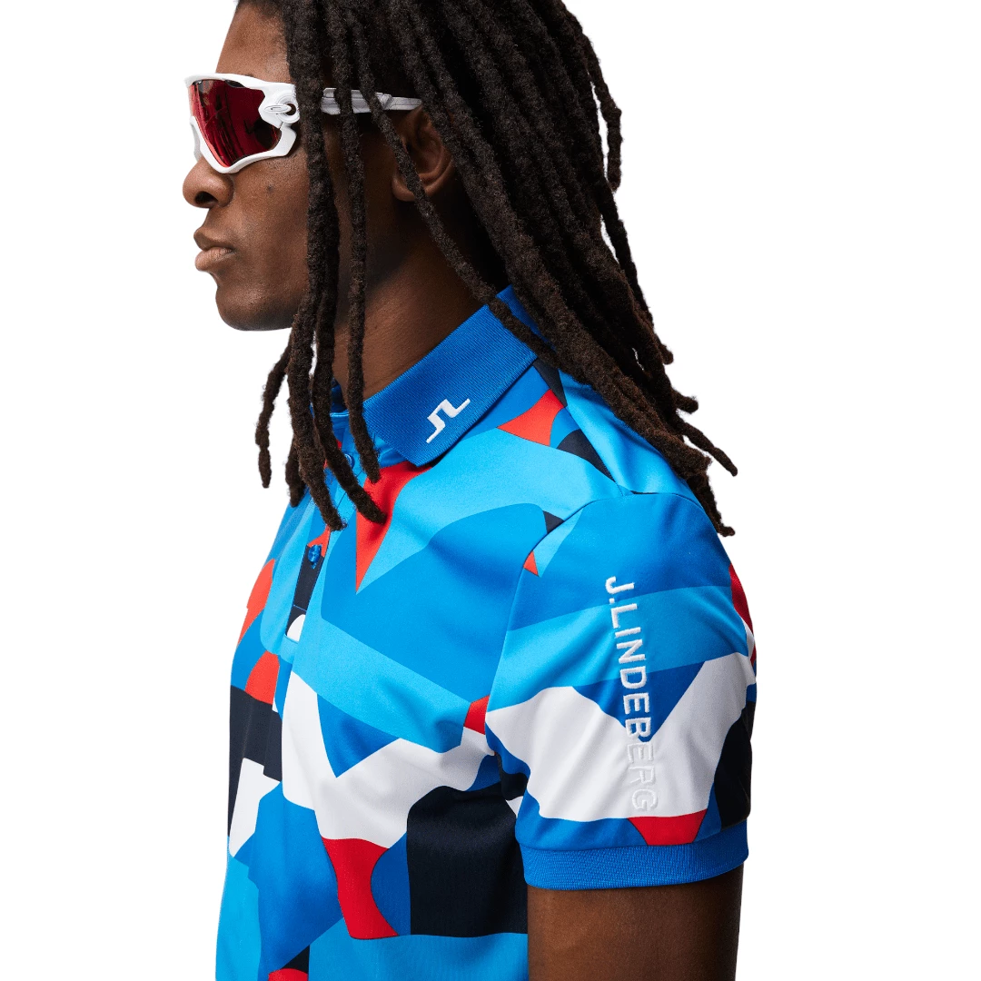 J.Lindeberg J. Lindeberg Tour Tech Print Golf Polo Shirt GMJT07644 - Image 4