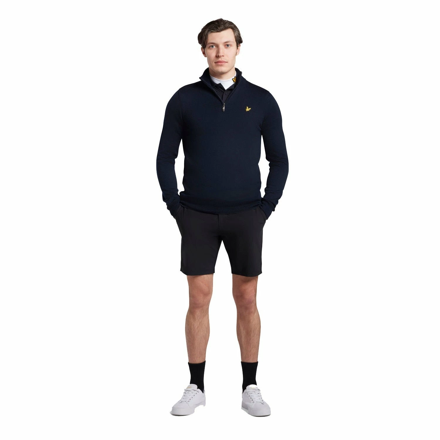 Lyle & Scott Merino 1/4-Zip Golf Pullover KN1041G 3 Lyle & Scott Merino 1/4-Zip Golf Pullover KN1041G - Image 3