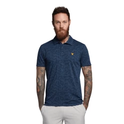 Lyle & Scott Seafoam Jacquard Golf Polo Shirt SP1863G