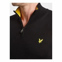 Lyle & Scott Lyle And Scott Toulmont 1/4 Zip Golf Sweater KN332G -Mid Layers Store Sale Lyle Scott Toulmont Zip Golf Sweater KN332G 6