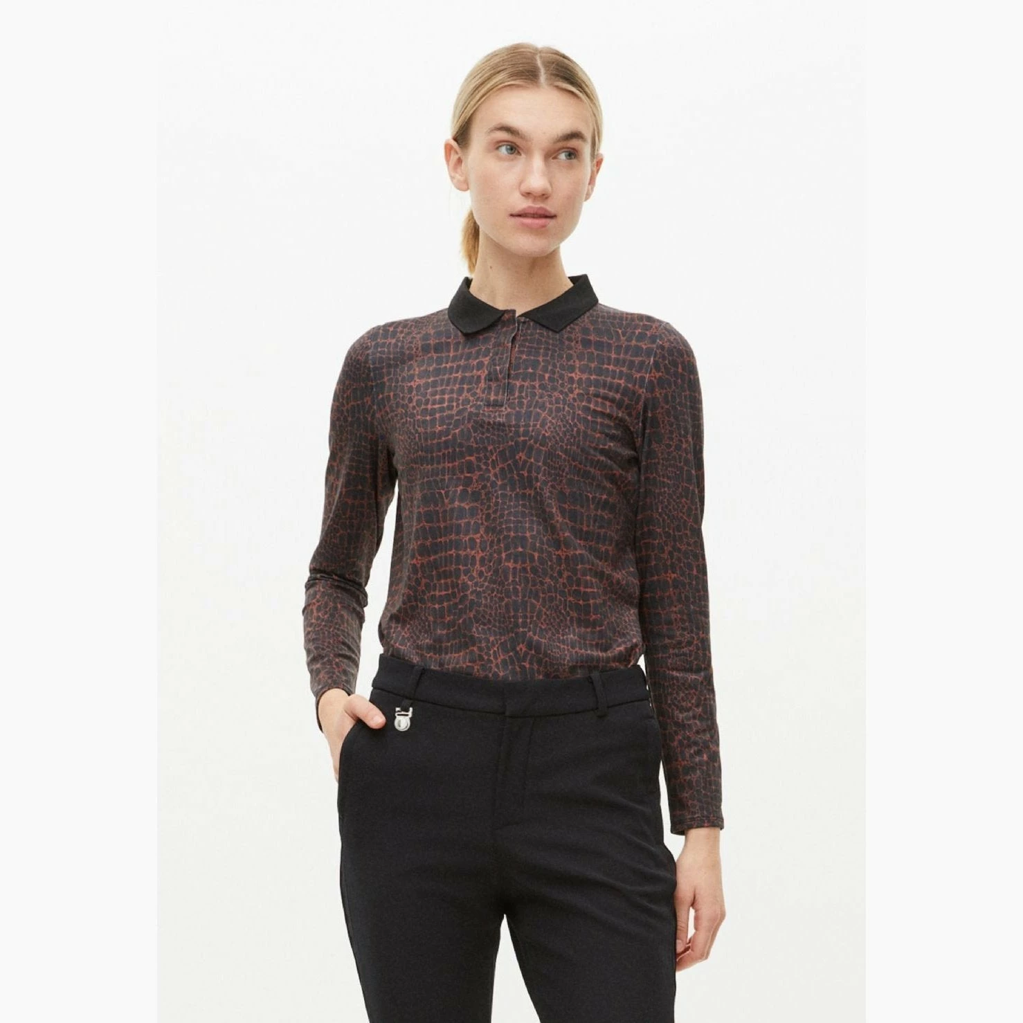 Rohnisch Ladies Sia L/S Golf Polo Shirt 110752 3 Rohnisch Ladies Sia L/S Golf Polo Shirt 110752 - Image 3