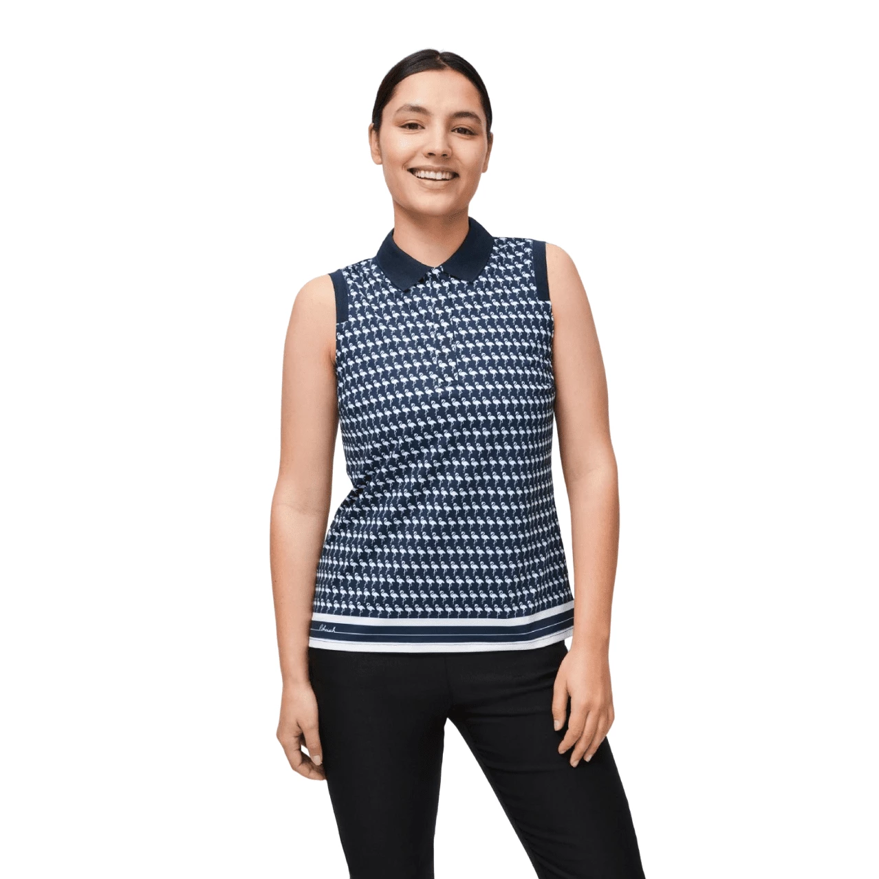 Rohnisch Ladies Sleeveless Deni Golf Polo Shirt 111522 1 Rohnisch Ladies Sleeveless Deni Golf Polo Shirt 111522