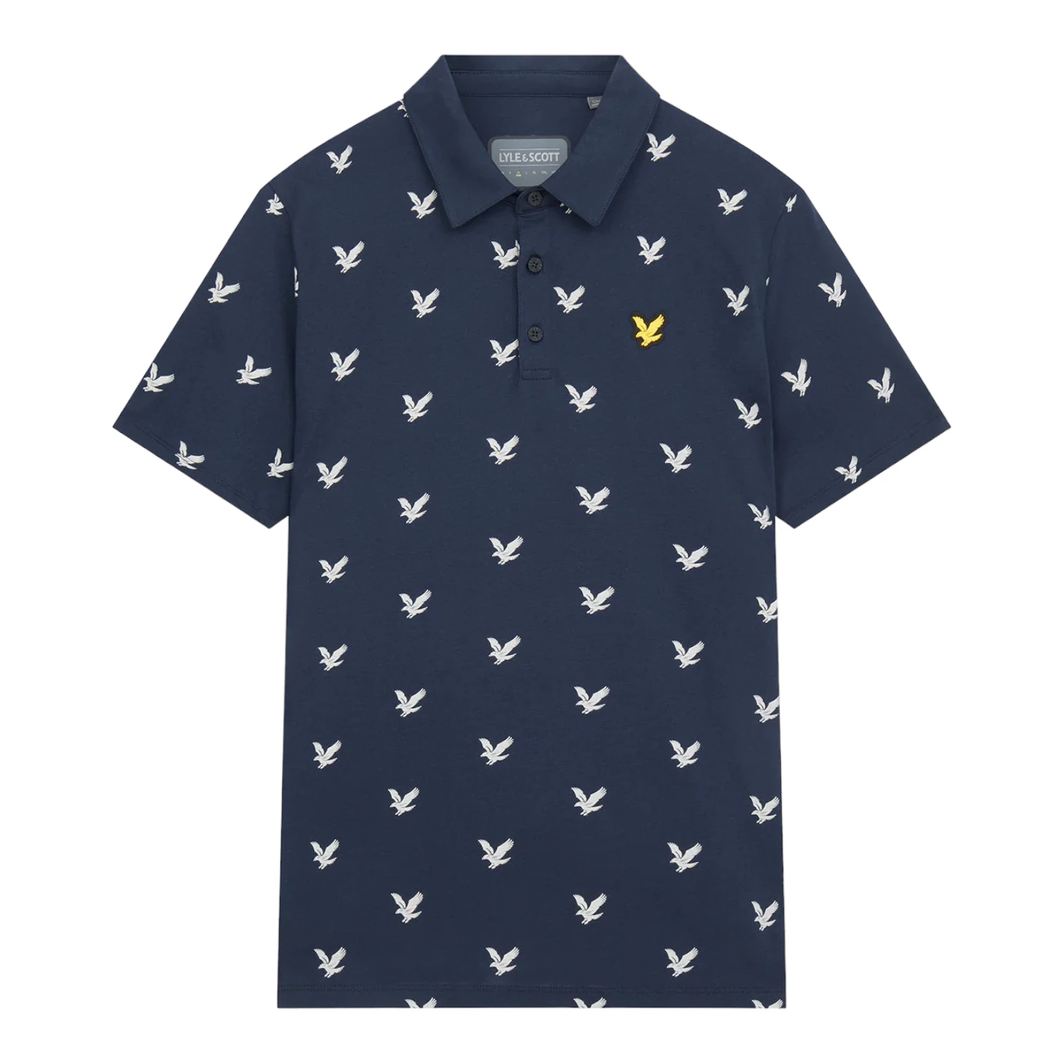 Lyle & Scott Eagle Print Polo Shirt SP1563 2 Lyle & Scott Eagle Print Polo Shirt SP1563 - Image 2